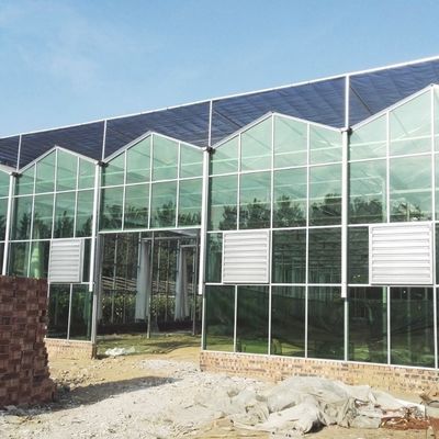 Gewächshaus mit mehreren Spannweiten und einem hohlen Dach aus Glas für den Blumenbau US 20/Quadratmeter Proben