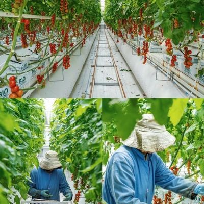 Gewächshaus für den Bodenlosen Anbau von Gemüse und Obst in großem Umfang