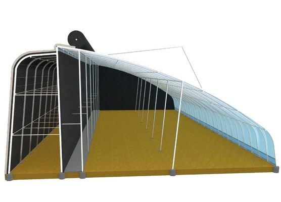 US-amerikanische landwirtschaftliche Mehrspann-Tunnel-Gewächshäuser aus Kunststofffolie mit Hydroponik
