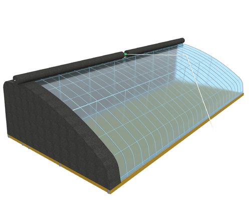 Gewerbliche Gewächshäuser Doppelbogenglas Gewächshäuser mit Schneevibrator in US-Währung