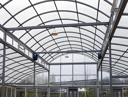 Aquakultur Stahlkonstruktion Solargewächshaus mit Bettdecke Rollverschluss und Materialien