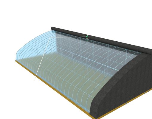 Anpassung Bogen Tunnel Gewächshaus Sonnenlicht Gewächshaus für den Capsicum Anbau
