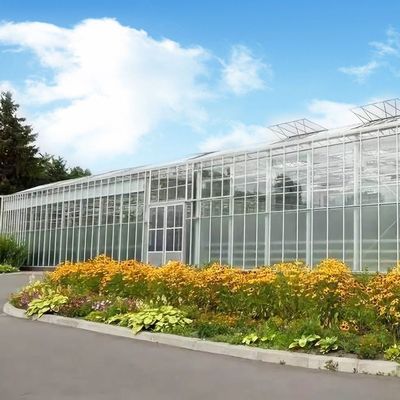 Herkunft Gemüse und Blumen Glas Gewächshaus mit Hydroponik Anbaumethode