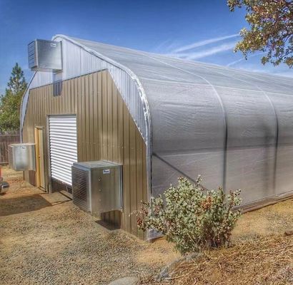 Warmluftbläser/Wärmewasserheizung Doppelbogenhydroponik Gewächshaus für Blumen und Tomaten