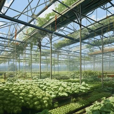 Gemachtes Blumenglas Gewächshaus für den Anbau von Blüten