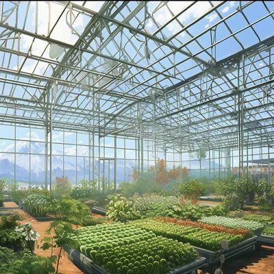 Stahlkonstruktion Glas Gewächshaus für den Pflanzenwuchs Groß und multifunktional